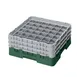 Cambro 36S638119 Camrack Glass Rack, Sherwood Green, Full Size, 19-3/4 x 19-3/4, 36 Compartments, 2-7/8 Max Dia, 6-7/8 Max Height 1 image