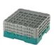 Cambro 36S638414 Camrack Glass Rack, Teal, Full Size, 19-3/4 x 19-3/4, 36 Compartments, 2-7/8 Max Dia, HACCP 1 image