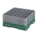 Cambro 36S738119 Camrack Glass Rack, Sherwood Green, Full Size, 19-3/4 x 19-3/4, 36 Compartments 1 image