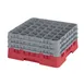 Cambro 36S738163 Camrack Glass Rack, Red, Full Size, 19-3/4 x 19-3/4, 36 Compartments 1 image