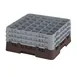 Cambro 36S738167 Camrack Glass Rack, Full Size, Brown, 19-3/4 x 19-3/4, 36 Compartments, 2-7/8 Max Dia, HACCP 1 image