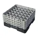 Cambro 36S800110 Camrack Glass Rack, Black, Full Size, 19-3/4 x 19-3/4, 36 Compartments, 2-7/8 Max Dia, 8-1/2 Max Height 1 image