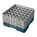 Cambro 36S800414 Camrack Glass Rack, Teal, Full Size, 19-3/4 x 19-3/4, 36 Compartments, 2-7/8 Max Dia, 8-1/2 Max Height 1 image