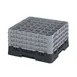 Cambro 36S900110 Camrack Glass Rack, Black, Full Size, 19-3/4 x 19-3/4, 36 Compartments, 2-7/8 Max Dia, HACCP 1 image