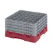 Cambro 36S900416 Camrack Glass Rack, Full Size, 19-3/4 x 19-3/4, 36 Compartments, Cranberry Red 1 image
