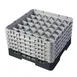 Cambro 36S958110 Camrack Glass Rack, Black, Full Size, 19-3/4 x 19-3/4, 36 Compartments, 2-7/8 Max Dia, HACCP 1 image