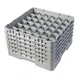 Cambro 36S958151 Camrack Glass Rack, Full Size, Soft Gray, 19-3/4 x 19-3/4, 36 Compartments, 2-7/8 Max Dia 1 image