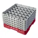 Cambro 36S958163 Camrack Glass Rack, Red, Full Size, 19-3/4 x 19-3/4, 36 Compartments, 2-7/8 Max Dia, HACCP 1 image