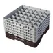Cambro 36S958167 Camrack Glass Rack, Full Size, Brown, 36 Compartments, 19-3/4" x 19-3/4", HACCP 1 image