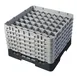 Cambro 49S1114110 Camrack Glass Rack, Full Size, Black, 19-3/4 x 19-3/4, 49 Compartments, 2-7/16 Max Dia, HACCP 1 image