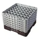 Cambro 49S1114167 Camrack Glass Rack, Full Size, 19-3/4 x 19-3/4, Brown, 49 Compartments, 2-7/16 Max Dia, HACCP 1 image