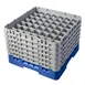 Cambro 49S1114168 Camrack Glass Rack, Full Size, Blue, 19-3/4 x 19-3/4, 49 Compartments, 2-7/16 Max Dia, 11-3/4 Max Height 1 image
