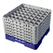 Cambro 49S1114186 Camrack Glass Rack, Navy Blue, Full Size, 19-3/4 x 19-3/4, 49 Compartments 1 image