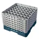 Cambro 49S1114414 Camrack Glass Rack, Teal, Full Size, 19-3/4 x 19-3/4, 49 Compartments, 2-7/16 Max Dia, 11-3/4 Max Height 1 image
