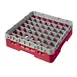 Cambro 49S318163 Camrack Glass Rack, Red, Full Size, 19-3/4 x 19-3/4, 49 Compartments, 2-7/16 Max Dia, HACCP 1 image