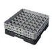 Cambro 49S434110 Camrack Glass Rack, Black, Full Size, 19-3/4 x 19-3/4, 49 Compartments, 2-7/16 Max Dia, 5-1/4 Max Height 1 image
