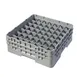 Cambro 49S434151 Camrack Glass Rack, Full Size, Soft Gray, 19-3/4" x 19-3/4", 49 Compartments 1 image