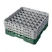 Cambro 49S638119 Camrack Glass Rack, Full Size, Sherwood Green, 19-3/4" x 19-3/4" x 8-7/8", 49 Compartments, 2-7/16" Max Dia, HACCP Compliant 1 image