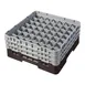 Cambro 49S638167 Camrack Glass Rack, Full Size, Brown, 19-3/4 x 19-3/4 x 8-7/8, 49 Compartments, 2-7/16 Max Dia, HACCP Compliant, NSF 1 image