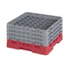 Cambro 49S800163 Camrack Glass Rack, Full Size, Red, 19-3/4 x 19-3/4 x 10-1/2, 49 Compartments, 2-7/16 Max Dia, HACCP Compliant, NSF Certified 1 image