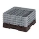 Cambro 49S800167 Camrack Glass Rack, Full Size, 19-3/4 x 19-3/4 x 10-1/2, 49 Compartments, Brown, HACCP Compliant, NSF Certified 1 image