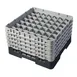 Cambro 49S958110 Camrack Glass Rack, Full Size, 19-3/4 x 19-3/4 x 12-1/8, 49 Compartments, Black, HACCP Compliant, NSF Certified 1 image