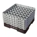 Cambro 49S958167 Camrack Glass Rack, Full Size, Brown, 19-3/4 x 19-3/4, 49 Compartments, 2-7/16 Max Dia, HACCP Compliant, NSF Certified 1 image