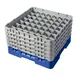 Cambro 49S958168 Camrack Glass Rack, Full Size, Blue, 19-3/4 x 19-3/4, 49 Compartments, 2-7/16 Max Dia, HACCP Compliant 1 image
