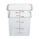Cambro 4SFSCW135 CamSquare 4‑Qt Square, Clear PC, 7.25" L x 7.25" W x 7.38" H, NSF 1 image
