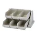Cambro 6RS6480 Organizer Rack – 6 10‑lb Bins, 20‑1/8" L x 17‑1/4" D x 9‑1/4" H, Wall‑Mount, Gray Poly 2 image