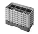 Cambro 8HS1114119 Camrack Glass Rack, Half Size, Sherwood Green, 8 Compartments, 4-1/16 Max Dia, 11-3/4 Max Height, HACCP Compliant 1 image