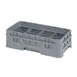 Cambro 8HS318151 Camrack Glass Rack, Half Size, Soft Gray, 10x19.75x5.625, 8 Compartments, 4.0625 Max Dia, HACCP Compliant 1 image