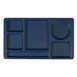 Cambro 915CP186 Camwear 2x2 Tray, 6-Compartment, 8-3/4" x 15" Navy Blue Co‑Polymer, Dishwasher Safe 1 image
