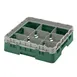 Cambro 9S318119 Camrack Glass Rack, Sherwood Green, Full Size, 19-3/4 x 19-3/4, 9 Compartments, 5-7/8 Max Dia, HACCP Compliant 1 image