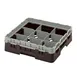 Cambro 9S318167 Camrack Glass Rack, Full Size, 19-3/4 x 19-3/4 x 5-5/8, 9 Compartments, Brown, HACCP Compliant, NSF Certified 1 image