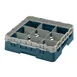 Cambro 9S318414 Camrack Glass Rack, Teal, Full Size, 19-3/4 x 19-3/4, 9 Compartments, 5-7/8 Max Dia, HACCP Compliant, NSF 1 image