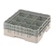 Cambro 9S434184 Camrack Glass Rack, Full Size, Beige, 19-3/4 x 19-3/4 x 7-1/4, 9 Compartments, 5-7/8 Max Dia, HACCP Compliant, NSF 1 image