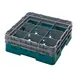 Cambro 9S434414 Camrack Glass Rack, Full Size, Teal, 19-3/4 x 19-3/4 x 7-1/4, 9 Compartments, 5-7/8 Max Dia, HACCP Compliant 1 image