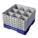 Cambro 9S958186 Camrack Glass Rack, Navy Blue, Full Size, 19-3/4 x 19-3/4, 9 Compartments, 5-7/8 Max Dia, HACCP Compliant 1 image