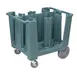 Cambro ADCS401 Slate Blue Polyethylene Adjustable Dish Dolly, 28-5/8"W x 37-7/8"L, 201-400 Plate Capacity 1 image