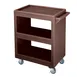 Cambro SC225131 NSF Dark Brown Polyethylene 3-Shelf Service Cart - 28" x 16" x 32.25" 1 image