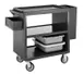 Cambro SC225S615 NSF Charcoal Gray Polyethylene 3-Shelf Service Cart - 28" x 16" x 32.25" 1 image