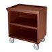 Cambro SC330131 NSF Dark Brown Polyethylene 3-Shelf Service Cart - 33.13" x 20" x 34.63" 1 image