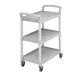 Cambro BC331KD480 Speckled Gray Polyethylene 3-Shelf Service Cart w/ 300 lb Capacity 1 image
