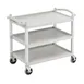 Cambro BC340KDLP480 Speckled Gray Polyethylene 3-Shelf Utility Cart w/ 400 lb Capacity 1 image