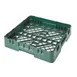 Cambro BR258119 Camrack Base Rack, Full Size, 1 Compartment, Polypropylene, Sherwood Green, 19-3/4" x 19-3/4" x 3-1/4" 1 image