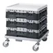 Cambro BR414110 Camrack Base Rack, Full Size, Black, Polypropylene, 19-3/4" x 19-3/4", 4-7/8" Inside Rack Height, NSF Certified 1 image