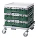 Cambro BR414119 Camrack Base Rack, Full Size, Sherwood Green, Polypropylene, 19-3/4" x 19-3/4", 4-7/8" Inside Rack Height 1 image