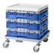 Cambro BR414168 Camrack Base Rack, Full Size, Blue Polypropylene, 19-3/4 x 19-3/4, 4-7/8 Inside Rack Height, NSF Certified 1 image
