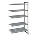 Cambro CBA184884V5580 Camshelving® Basics Plus Vented 5-Shelf Add-On Unit - 18" x 48" x 84" 1 image